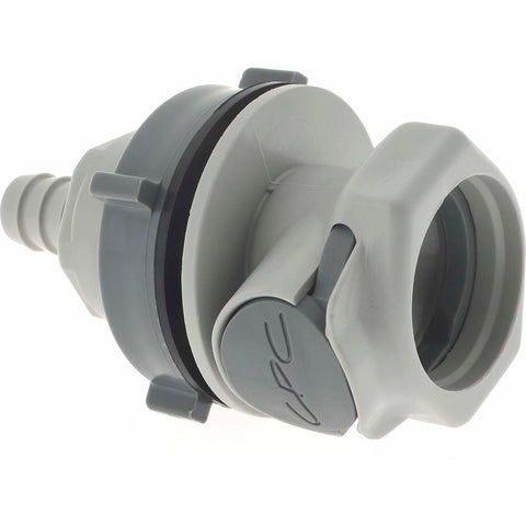 3/8" Nominal Flow, 3/8" ID, Female, Panel Mount Hose Barb-Female Socket