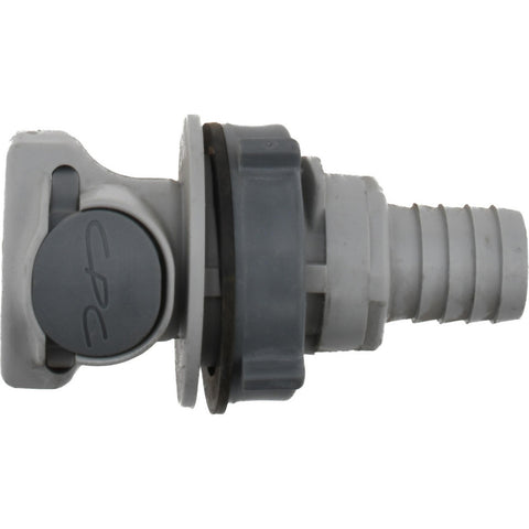 3/8" Nominal Flow, 5/8" ID, Female, Panel Mount Hose Barb-Female Socket