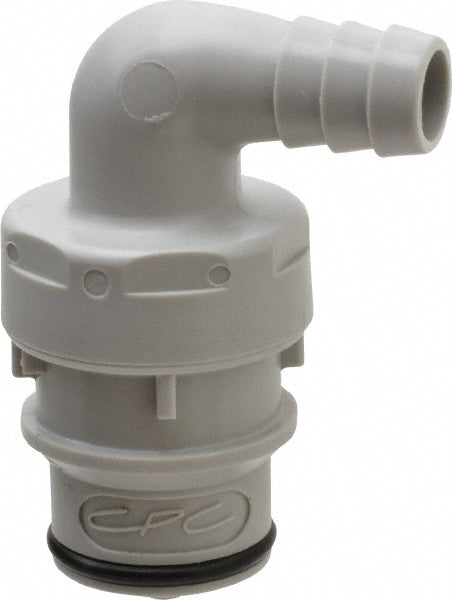 3/8" Nominal Flow, 3/8" ID, Male, Elbow Hose Barb-Male Plug