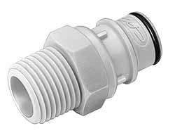3/8" Nominal Flow, 3/4 NPT Thread, Male, Inline Threaded-Male Plug