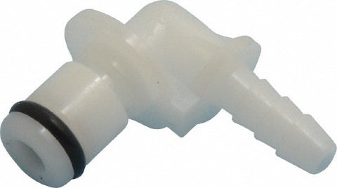 1/8" Nominal Flow, 1/8" ID, Male, Elbow Hose Barb-Male Plug