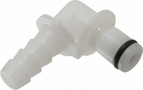 1/8" Nominal Flow, 1/4" ID, Male, Elbow Hose Barb-Male Plug