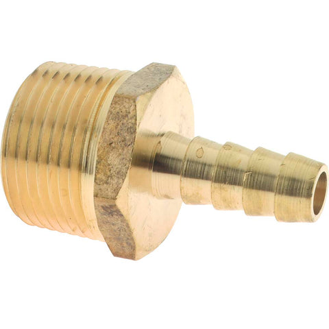 Barbed Hose Fitting: 3/4" x 3/8" ID Hose, Male Connector