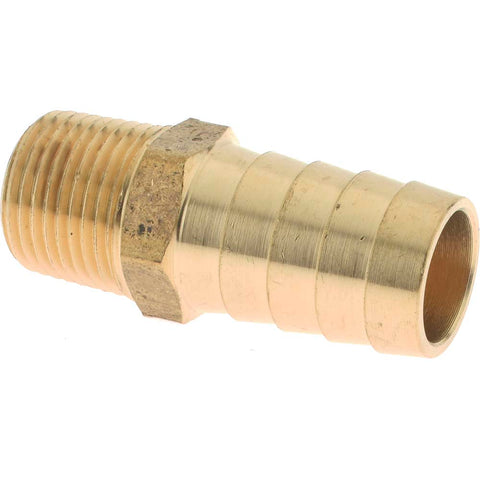 Barbed Hose Fitting: 3/8" x 5/8" ID Hose, Male Connector