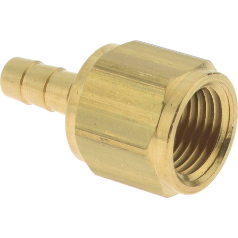 Barbed Hose Fitting: 1/8" x 1/8" ID Hose, Female Connector