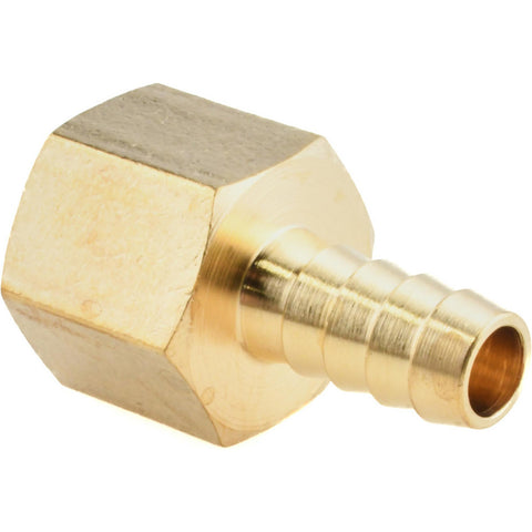 Barbed Hose Fitting: 1/2" x 3/8" ID Hose, Female Connector