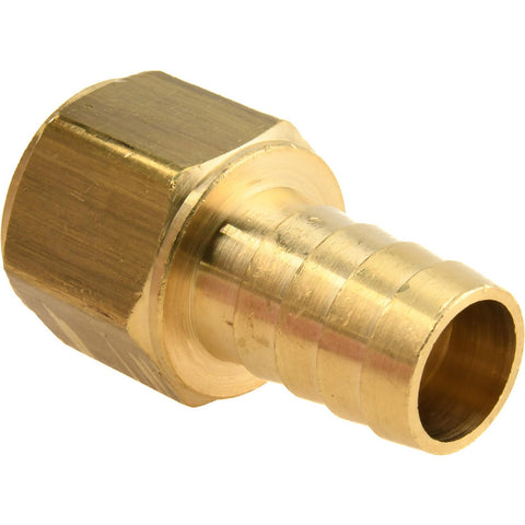Barbed Hose Fitting: 3/4" x 3/4" ID Hose, Female Connector