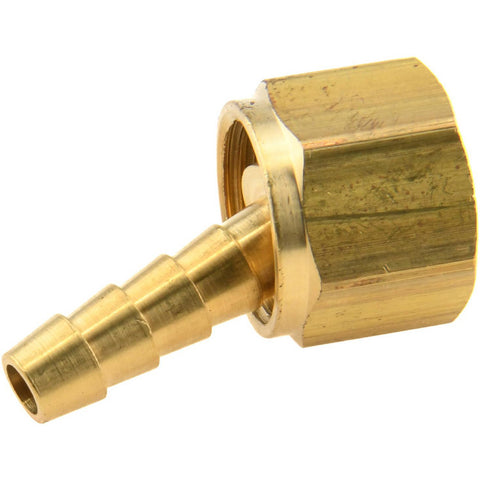 Barbed Hose Fitting: 3/8" x 1/4" ID Hose, Female Connector