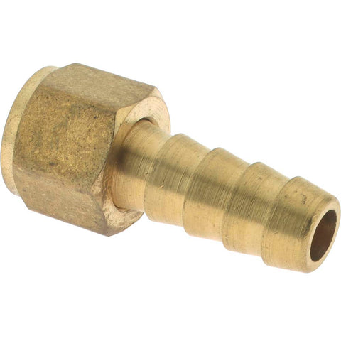 Barbed Hose Fitting: 1/4" x 3/8" ID Hose, Female Connector