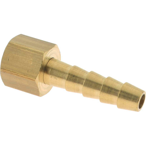 Barbed Hose Fitting: 1/8" x 1/4" ID Hose, Female Connector