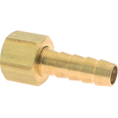 Barbed Hose Fitting: 1/4" x 5/16" ID Hose, Female Connector