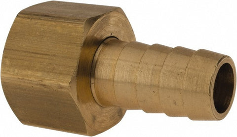 Barbed Hose Fitting: 1/2" x 1/2" ID Hose, Female Connector