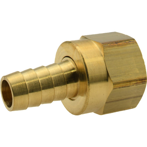 Barbed Hose Fitting: 7/8" x 1/2" ID Hose, Female Connector