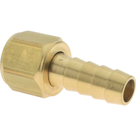 Barbed Hose Fitting: 9/16" x 3/8" ID Hose, Female Connector