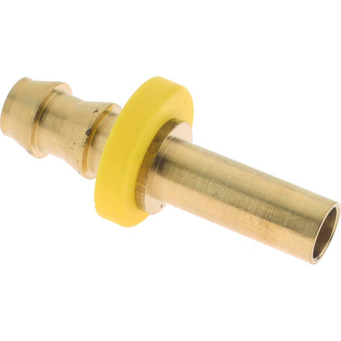 Barbed Push-On Hose Rigid Tube Shank: Brass, 3/8" Barb