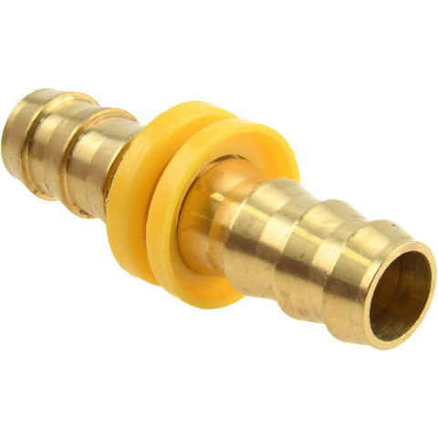 Barbed Push-On Hose Splicer: Brass, 5/8" Barb