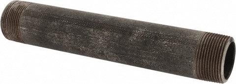 Black Pipe Nipple: 1-1/4" Dia x 9" Long, Schedule 80
