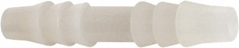 Barbed Tube Union Connector: Single Barb, 1/4" Barb