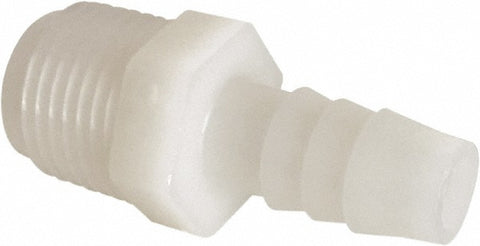 Barbed Tube Male Connector: Single Barb, 5/16" Barb, 3/8" NPT