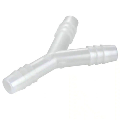 Barbed Tube Y Connector: Single Barb, 3/8" Barb