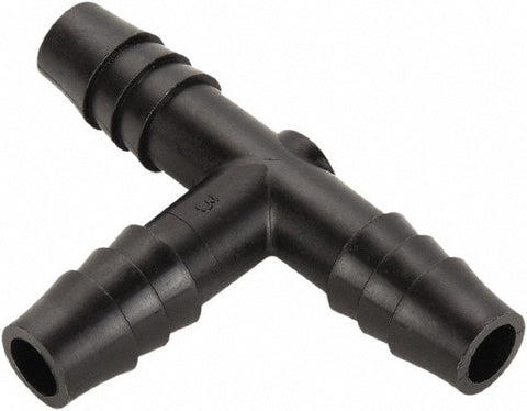 Barbed Tube Union Tee: Single Barb, 3/8" Barb