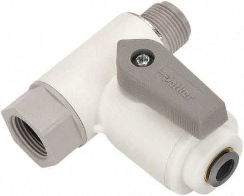 Angle Stop Bi-Directional Manual Ball Valve: 3/8 x 3/8" Pipe, Full Port