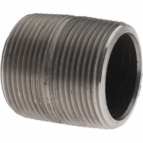 Black Pipe Nipple: 1-1/4" Dia x 1-5/8" Long, Schedule 80