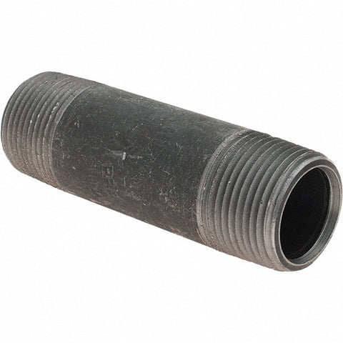 Black Pipe Nipple: 1" Dia x 4" Long, Schedule 80