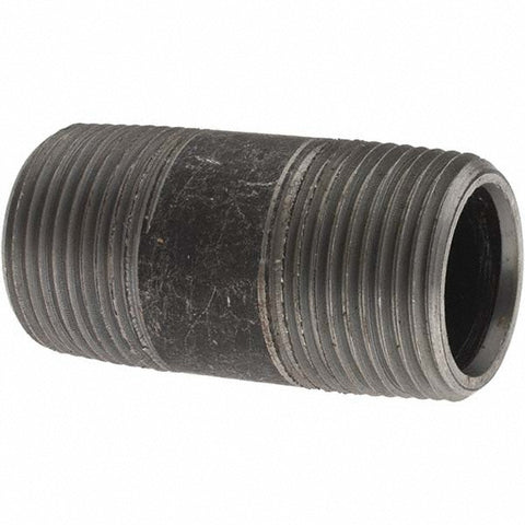 Black Pipe Nipple: 1" Dia x 2-1/2" Long, Schedule 80