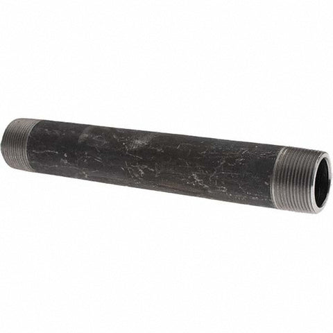Black Pipe Nipple: 1-1/4" Dia x 10" Long, Schedule 80