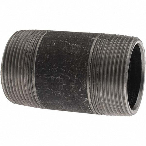 Black Pipe Nipple: 1-1/2" Dia x 3" Long, Schedule 80