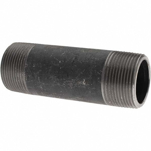 Black Pipe Nipple: 1-1/4" Dia x 4-1/2" Long, Schedule 80