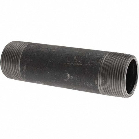 Black Pipe Nipple: 1-1/4" Dia x 5-1/2" Long, Schedule 80