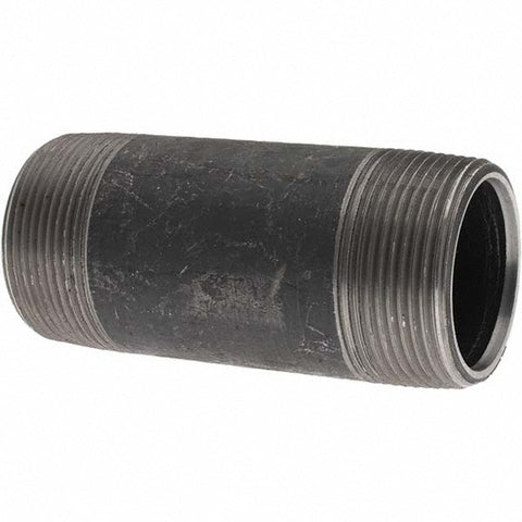 Black Pipe Nipple: 1-1/2" Dia x 4" Long, Schedule 80