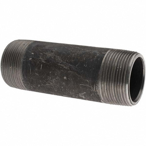 Black Pipe Nipple: 1-1/2" Dia x 5" Long, Schedule 80
