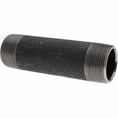 Black Pipe Nipple: 1-1/2" Dia x 6" Long, Schedule 80