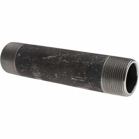 Black Pipe Nipple: 1-1/4" Dia x 7" Long, Schedule 80
