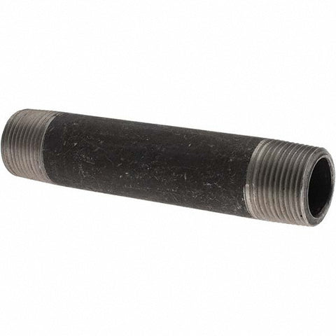 Black Pipe Nipple: 1" Dia x 6" Long, Schedule 80