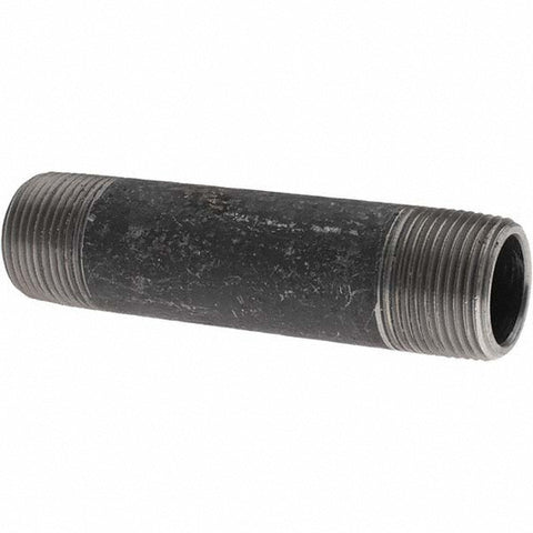 Black Pipe Nipple: 1" Dia x 5" Long, Schedule 80