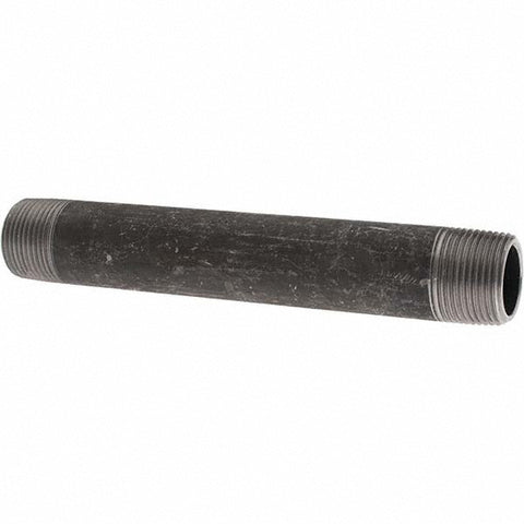 Black Pipe Nipple: 1" Dia x 8" Long, Schedule 80