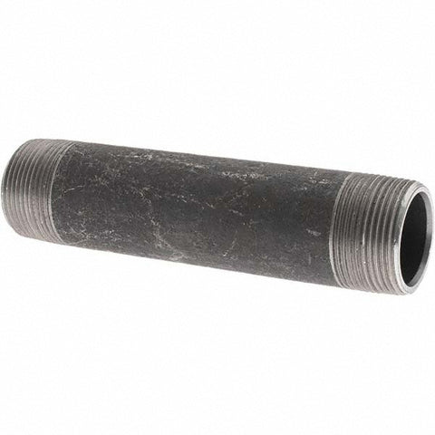 Black Pipe Nipple: 1-1/4" Dia x 6-1/2" Long, Schedule 80