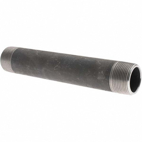 Black Pipe Nipple: 1-1/4" Dia x 9" Long, Schedule 80