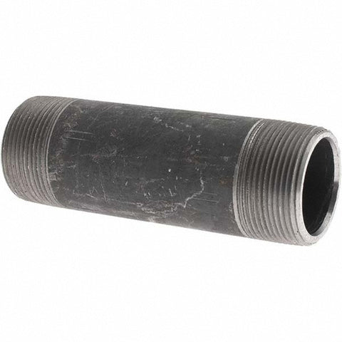 Black Pipe Nipple: 1-1/2" Dia x 5-1/2" Long, Schedule 80