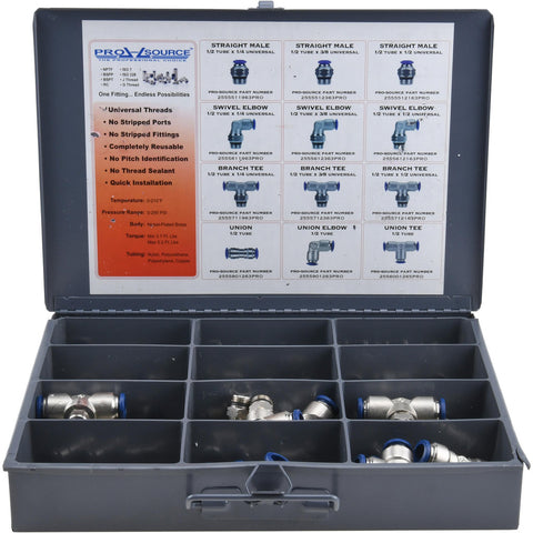 36 Piece, Push to Connect Fitting Kit