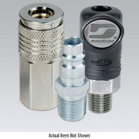 2 Piece 1/2" Body 1/2 NPT 150 psi Brass/Steel Industrial Pneumatic Coupling Plug Set