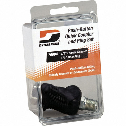 2 Piece 1/4" Body 1/4 NPT 150 psi Composite Industrial Pneumatic Coupling Plug Set