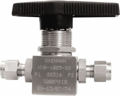 2-Way Manual Ball Valve: 1/4" Pipe