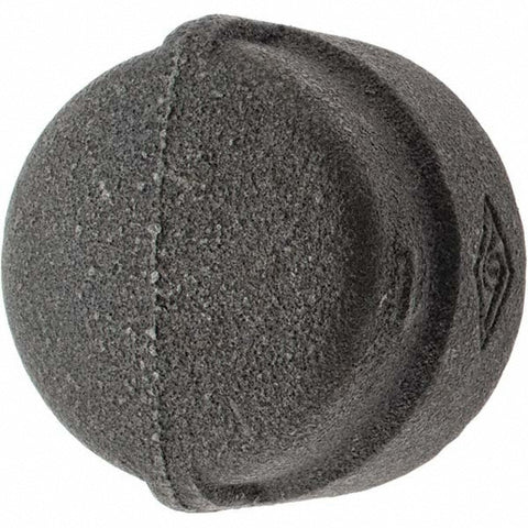 Black End Cap: 1", Threaded