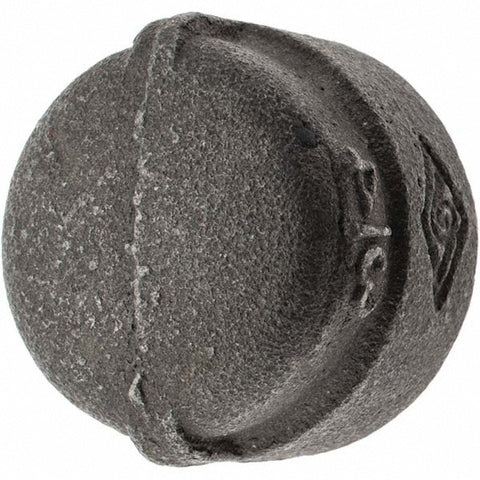 Black End Cap: 3/4", Threaded
