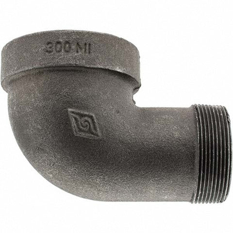 Black 90 deg Street Elbow: 2", Threaded